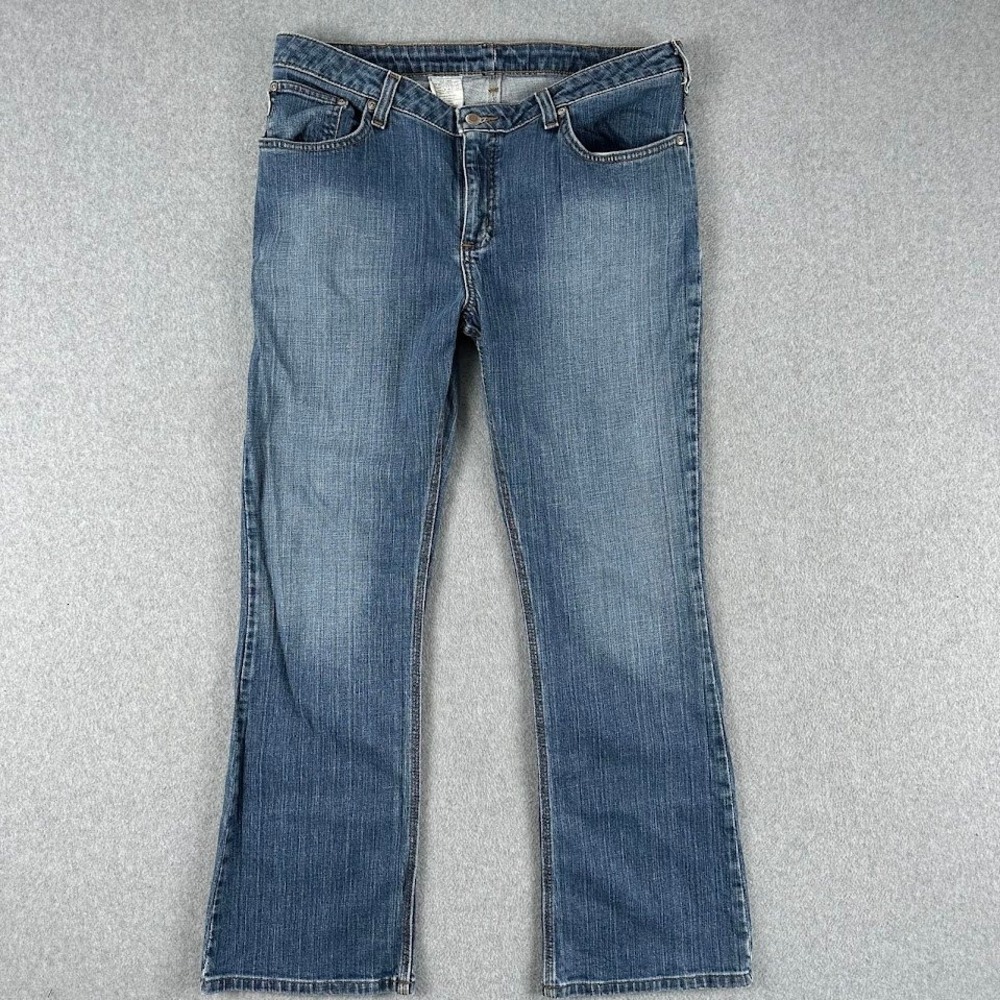 Carhartt Women 14x30 Traditional Fit Bootcut Jeans Blue Denim WB001FIO Y2K Rodeo